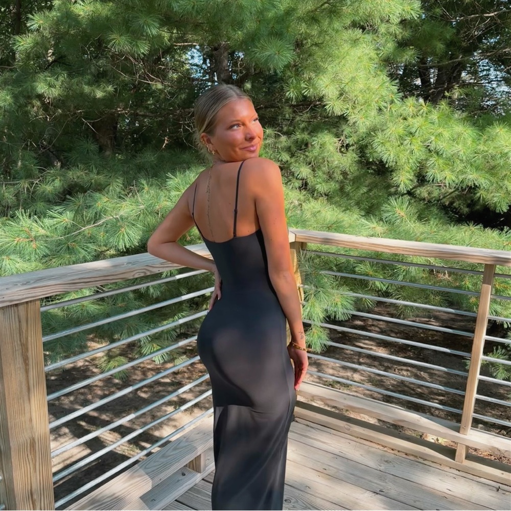 SKIMS Black Maxi Dress